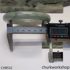 Large bluish green jade bangle