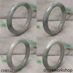 Large bluish green jade bangle