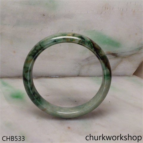 Multi-color jade bangle