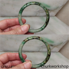 Multi-color jade bangle