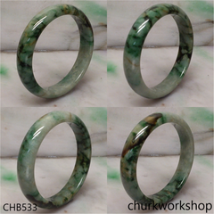 Multi-color jade bangle