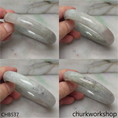 Light green mix grayish lavender jade bangle
