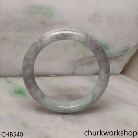 Grayish lavender mx green jade bangle