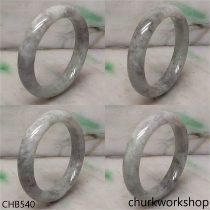 Grayish lavender mx green jade bangle