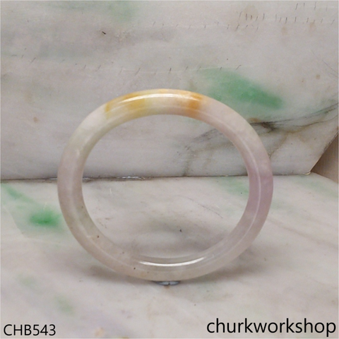 Light lavender oval jade bangle