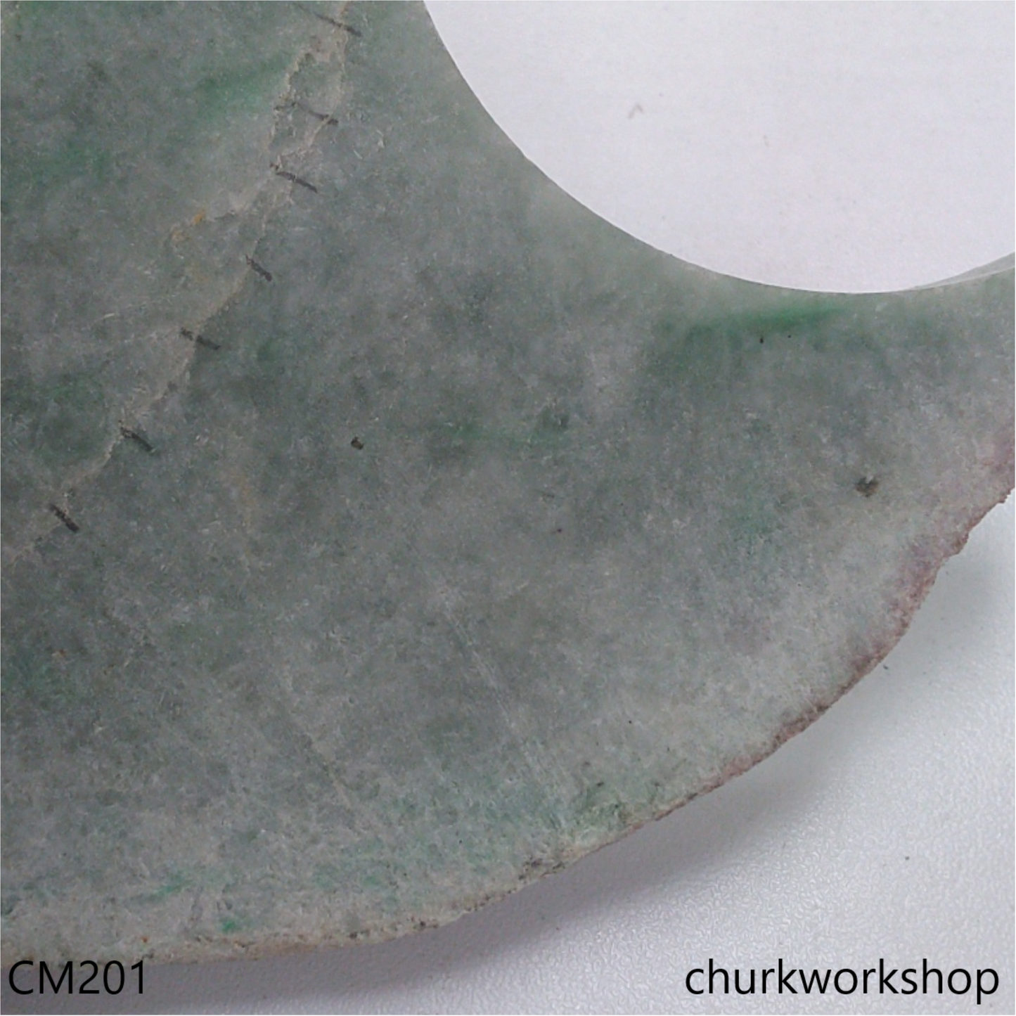 Custom light green jade pendant