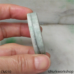 Custom green rectangle jade pendant
