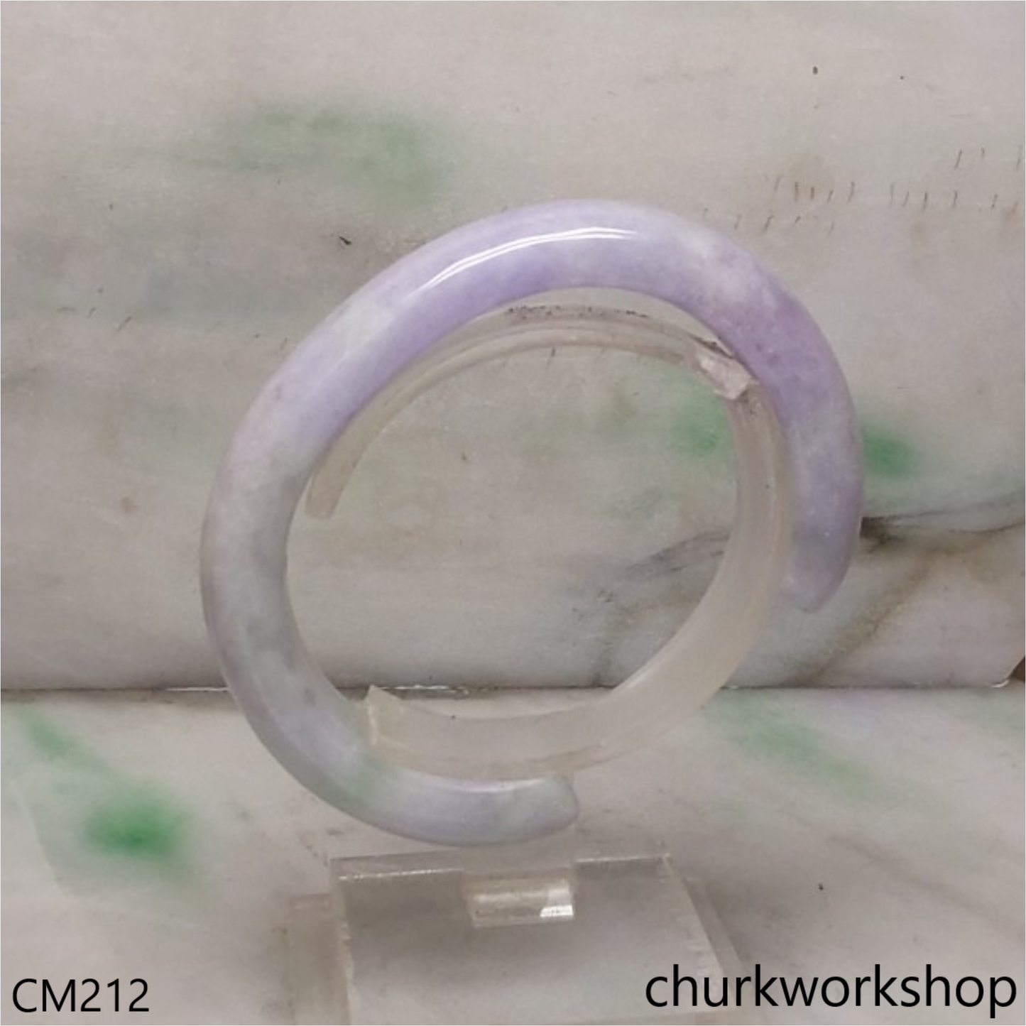 Custom cut jade cuff