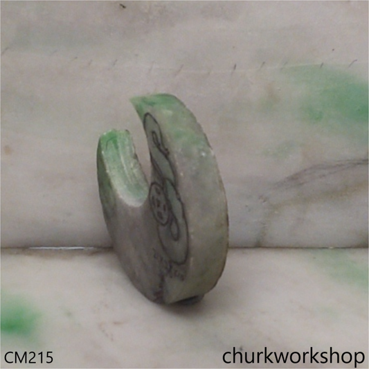 Custom cut snake jade pendant