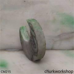 Custom cut snake jade pendant