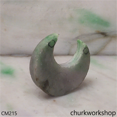 Custom cut snake jade pendant