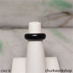 Custom cut black jade cuff & band set