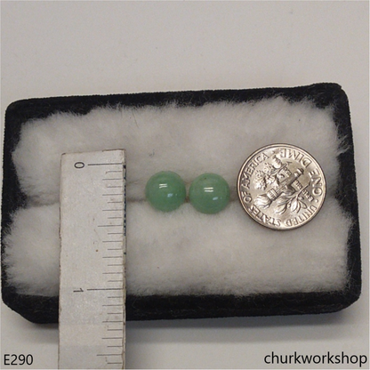 Half round jade ear studs