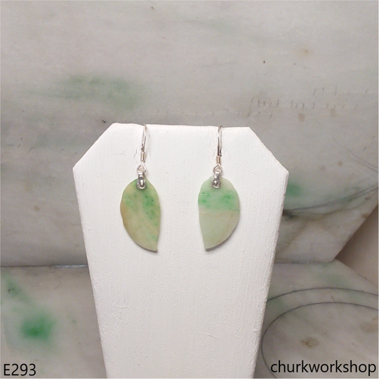 Jade leaf earrings