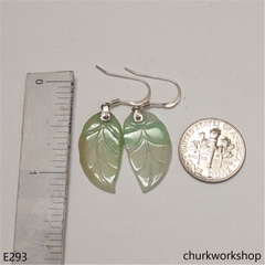 Jade leaf earrings