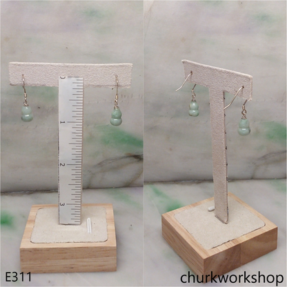 Light green jade gourd earrings