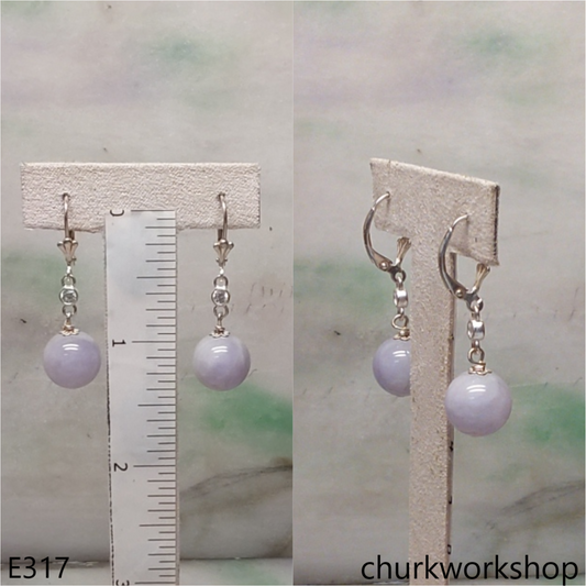 Lavender beads  earrings