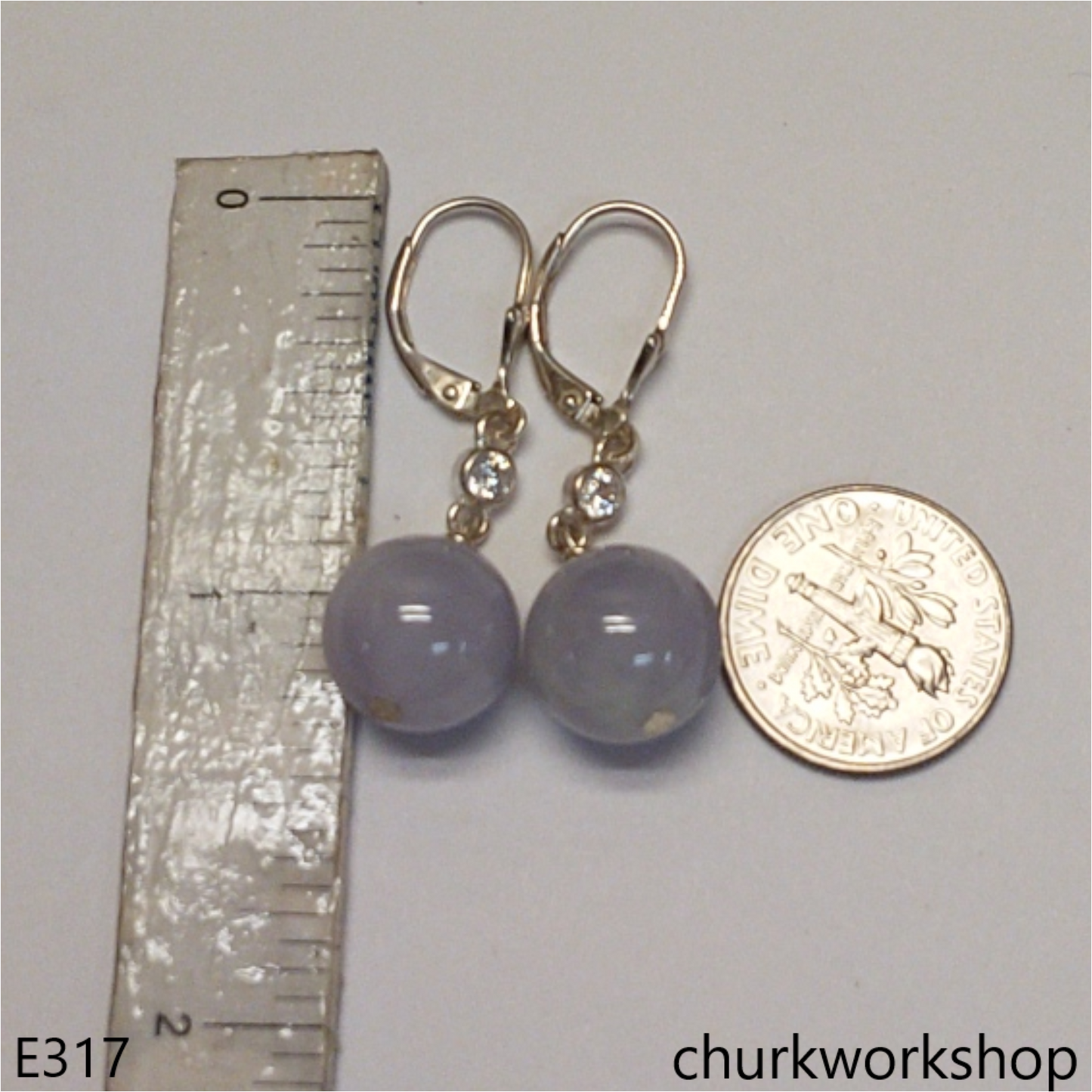 Lavender beads  earrings