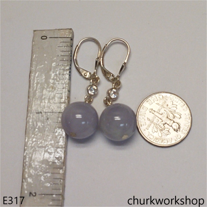 Lavender beads  earrings