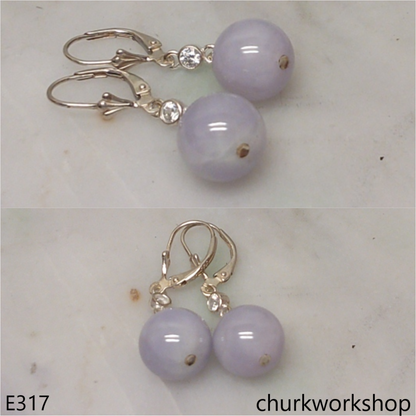 Lavender beads  earrings