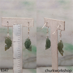 Dangling fishes jade earrings