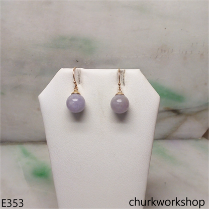 Lavender beads  earrings