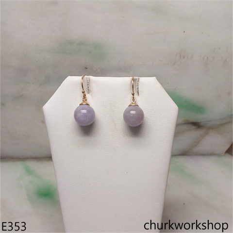 Lavender beads  earrings