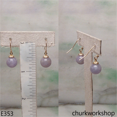 Lavender beads  earrings
