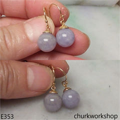 Lavender beads  earrings