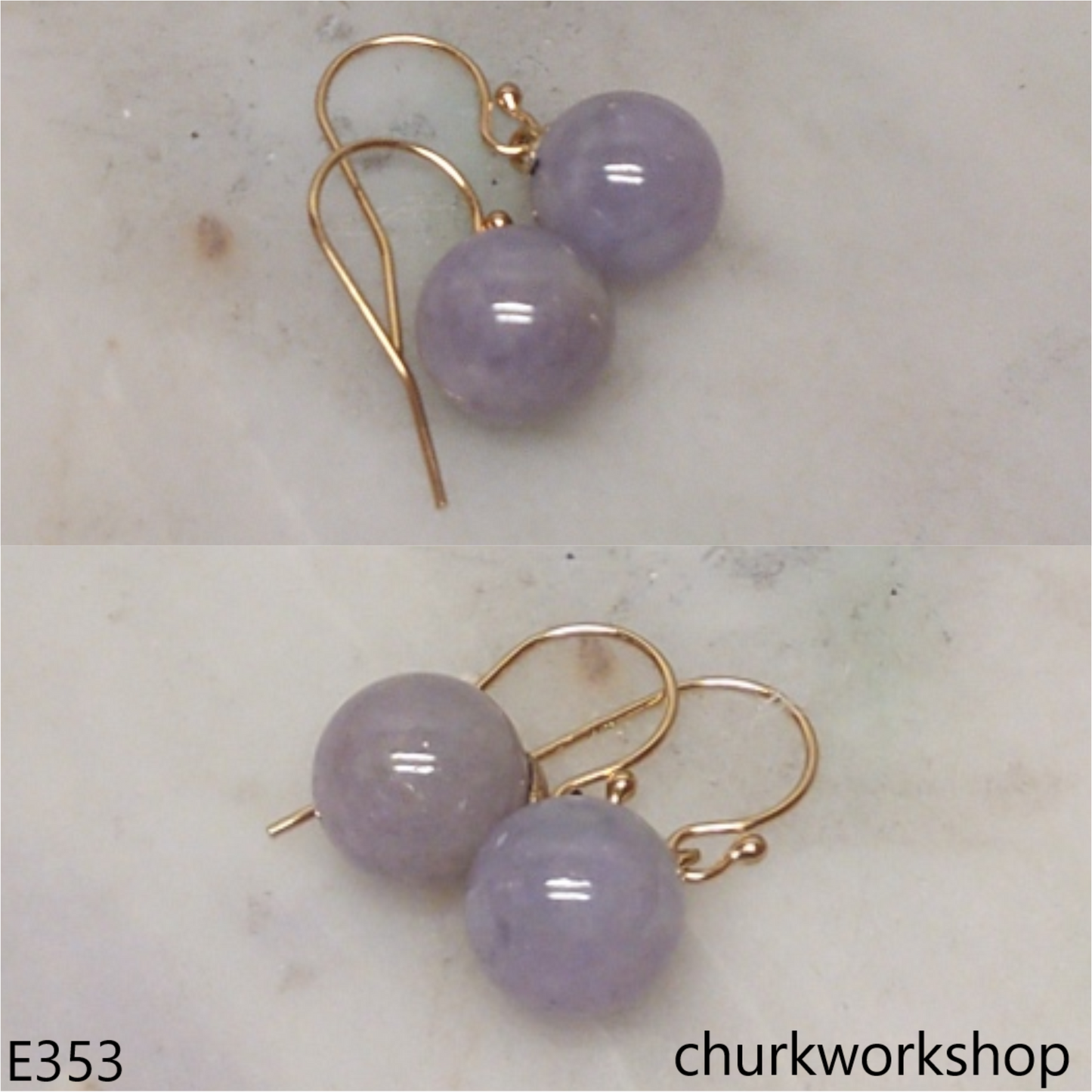 Lavender beads  earrings