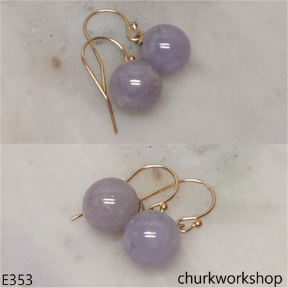 Lavender beads  earrings