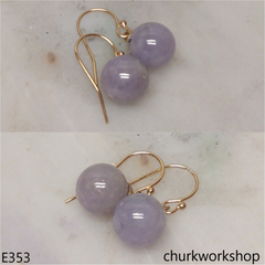 Lavender beads  earrings