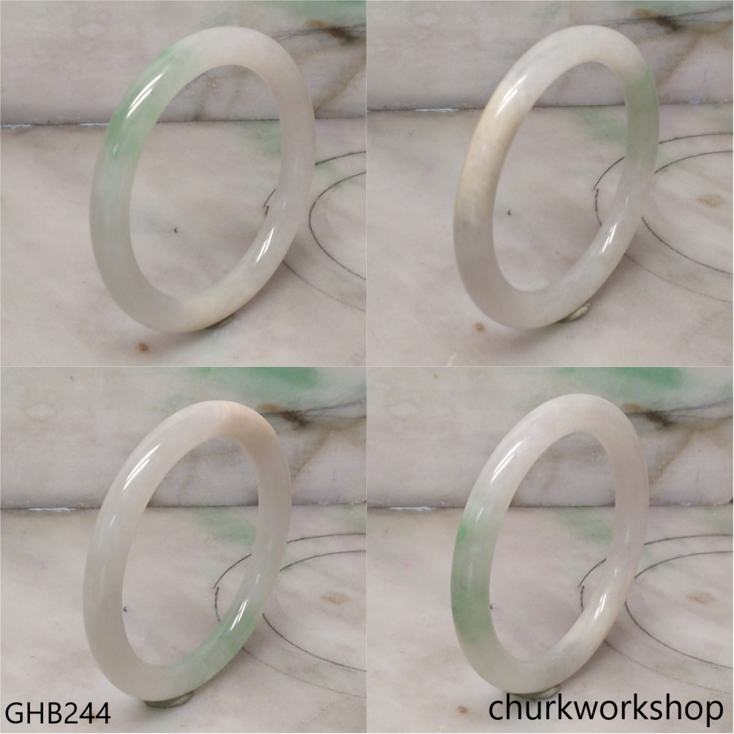 Small light green jade bangle