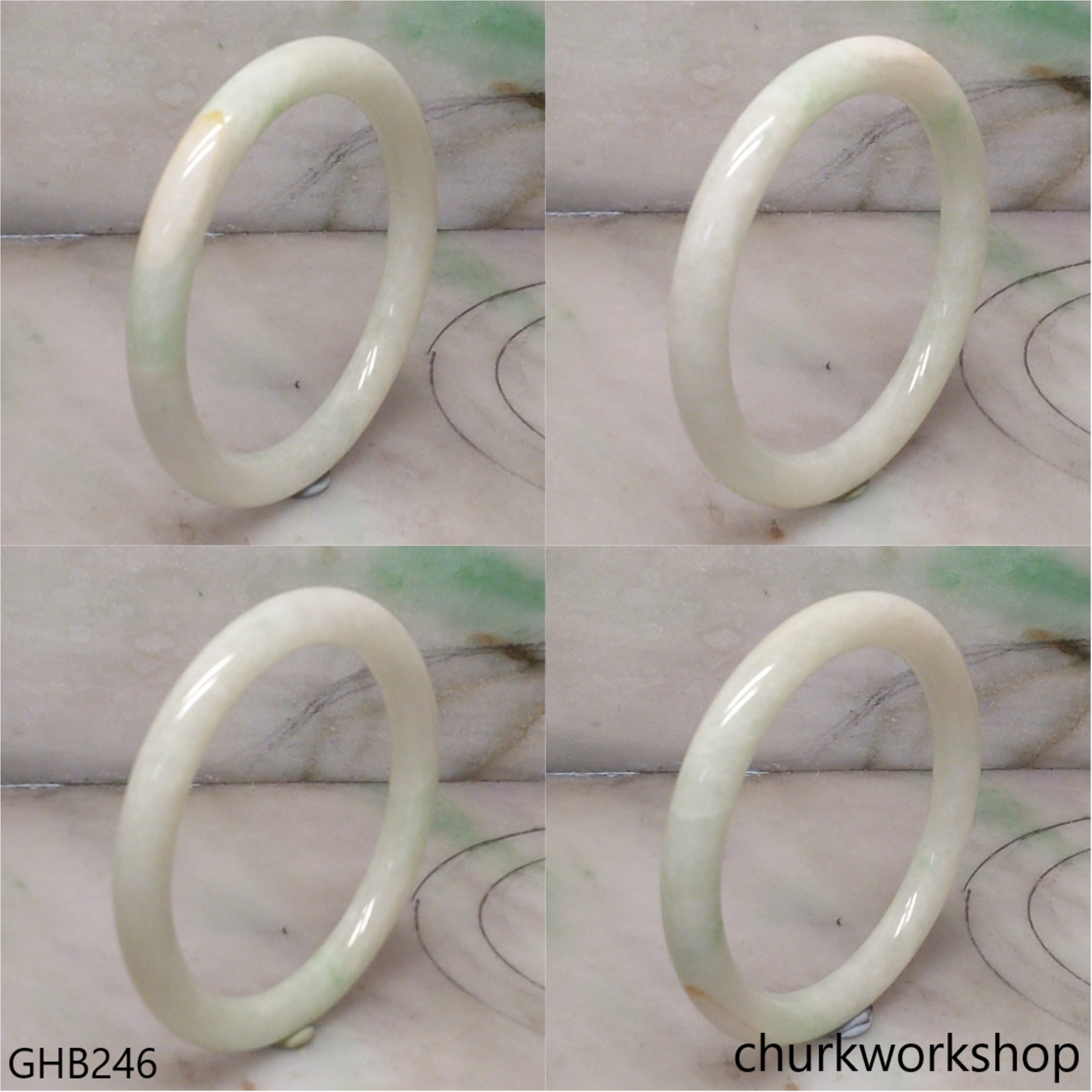 Small pale green jade bangle