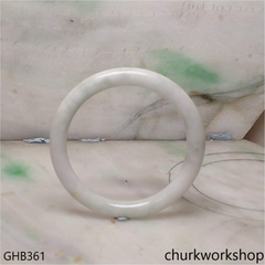 Small light green mix pale lavender jade bangle