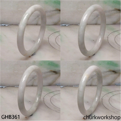 Small light green mix pale lavender jade bangle