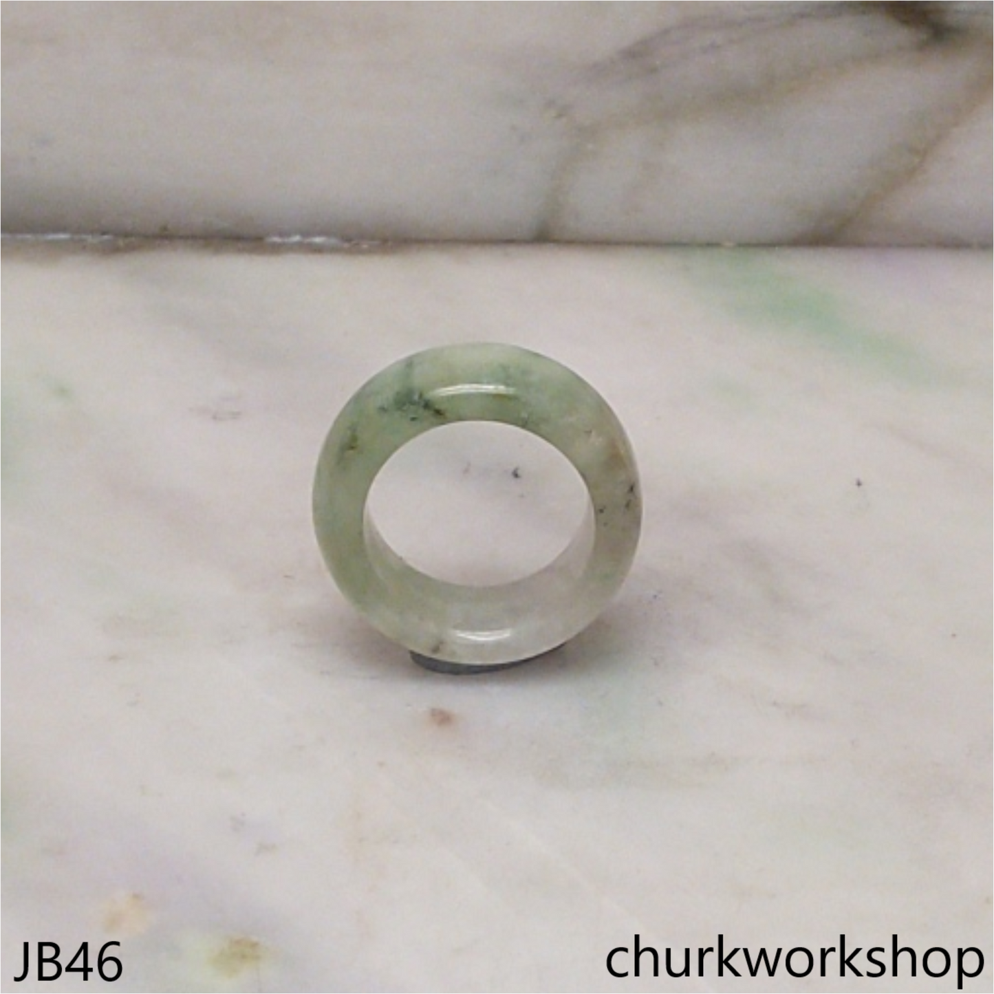 Light bluish green jade unisex band