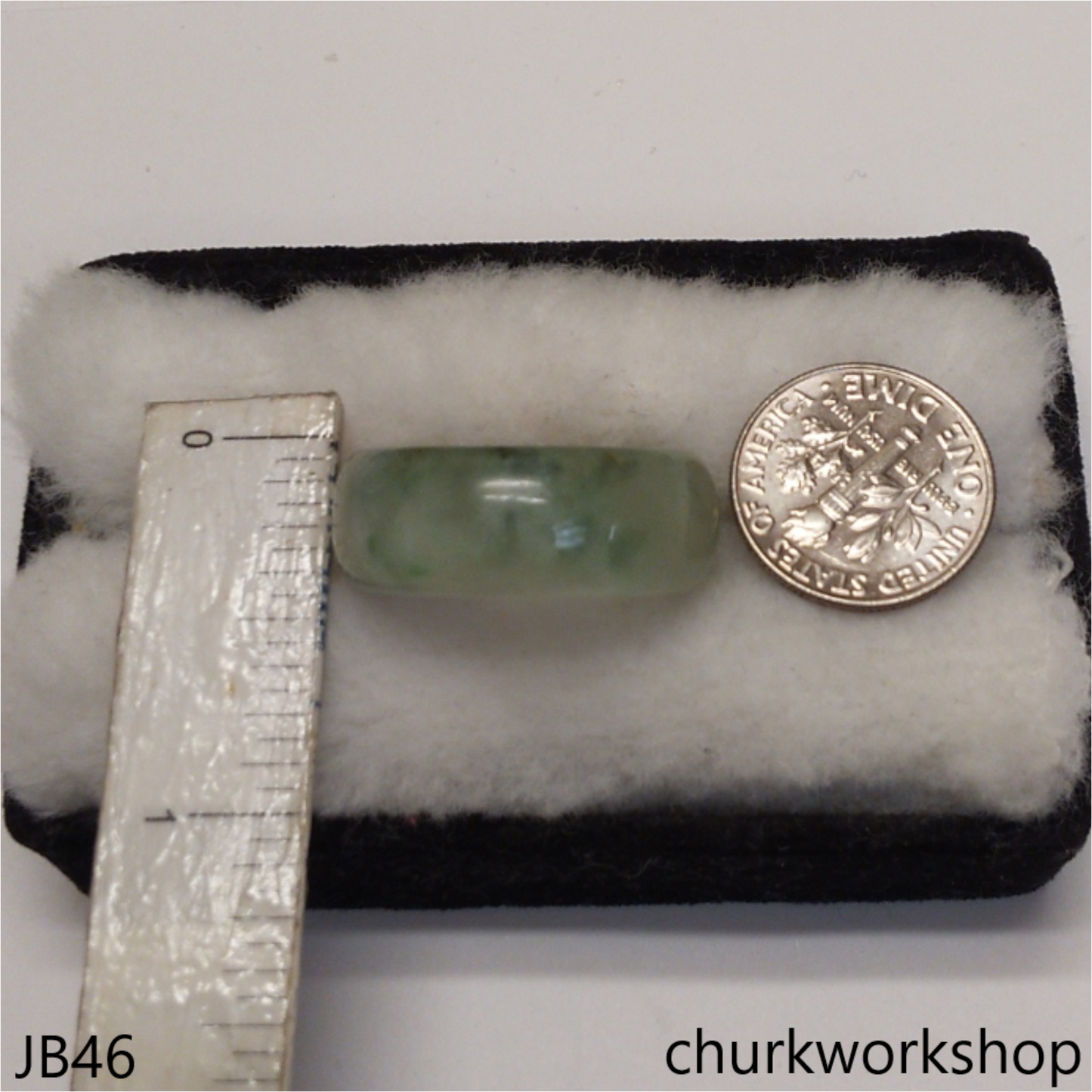 Light bluish green jade unisex band