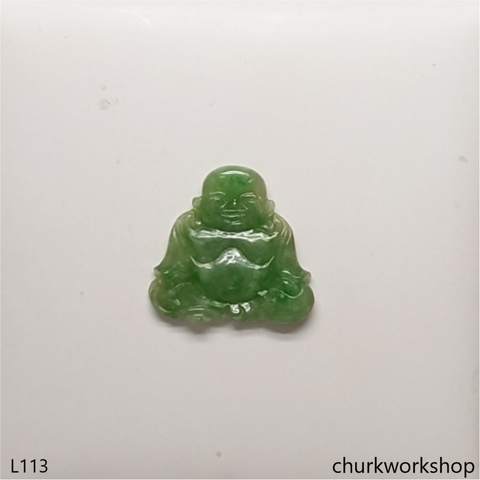 Green jade Happy Buddha