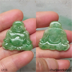 Green jade Happy Buddha