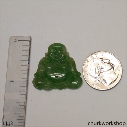 Green jade Happy Buddha