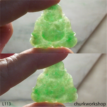 Green jade Happy Buddha