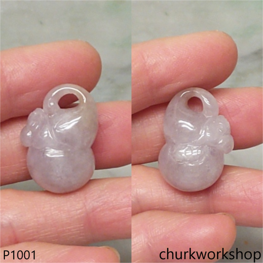 Lavender jade gourd pendant
