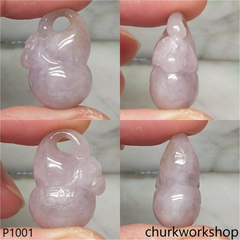 Lavender jade gourd pendant