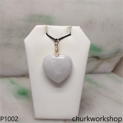 Light lavender jade heart