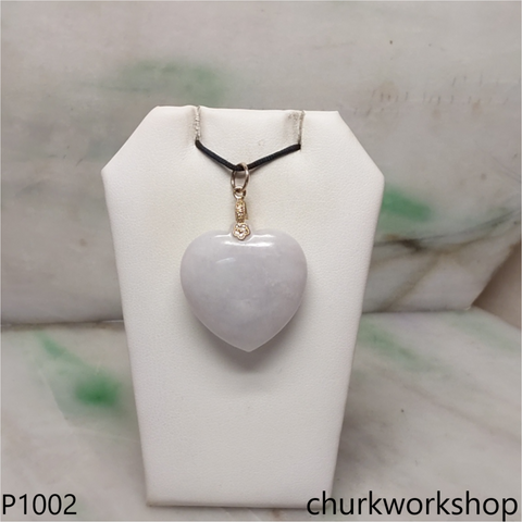 Light lavender jade heart