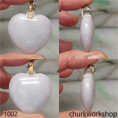 Light lavender jade heart