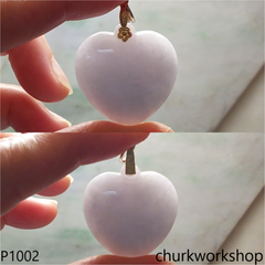 Light lavender jade heart