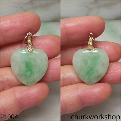 Light green jade heart