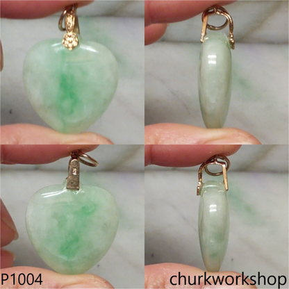 Light green jade heart